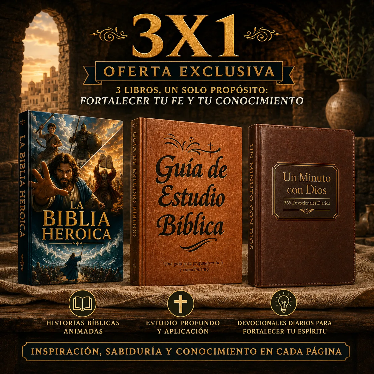 Combo 3x1 Biblia — los 3 libros